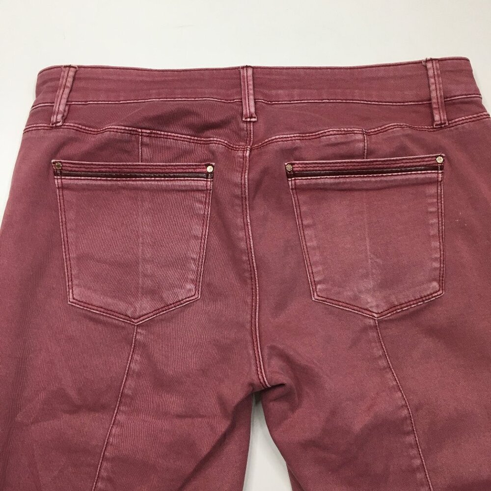 WHBM WHITE HOUSE BLACK MARKET Dark Pink THE SKIMMER Zip Ankle Jeans - Picture 9 of 11